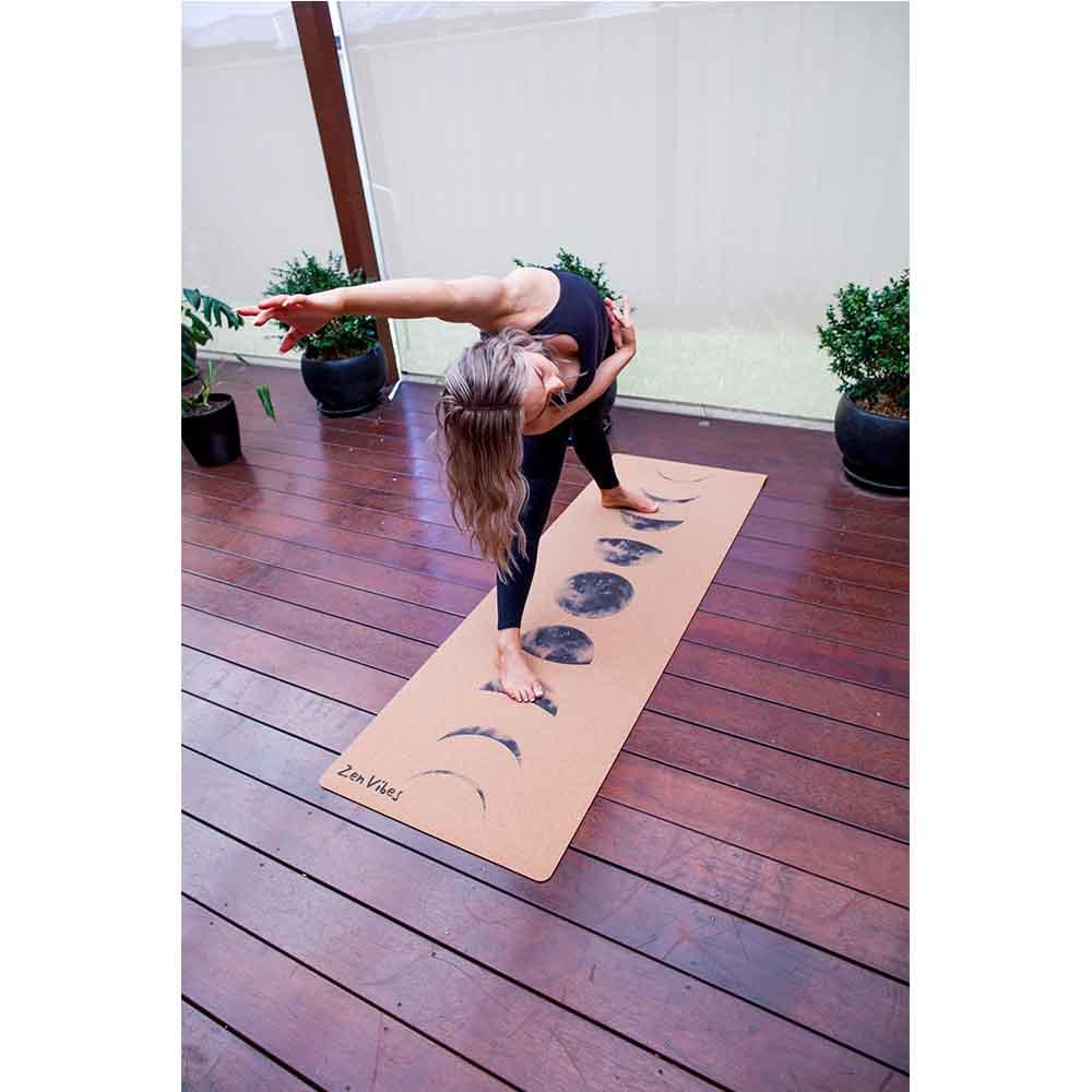 Moon Phase Cork Yoga Mat