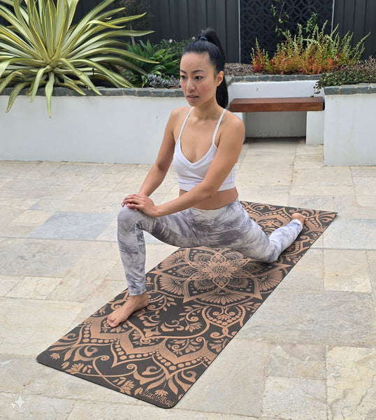 Premium Cork Yoga Mat | Blossom Harmony Mat | 5 mm