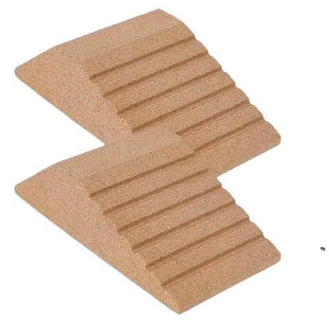 100%Cork Ridged Squat Wedge Set | Stretch, Elevate, Boost |Pair