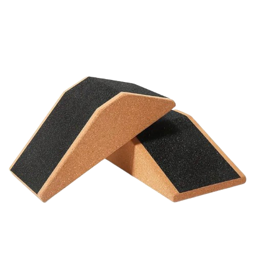 Zenvibes Non-Slip Cork Squat Wedges| For Deep Squats, Calf Stretches & Heel Elevation | Pair