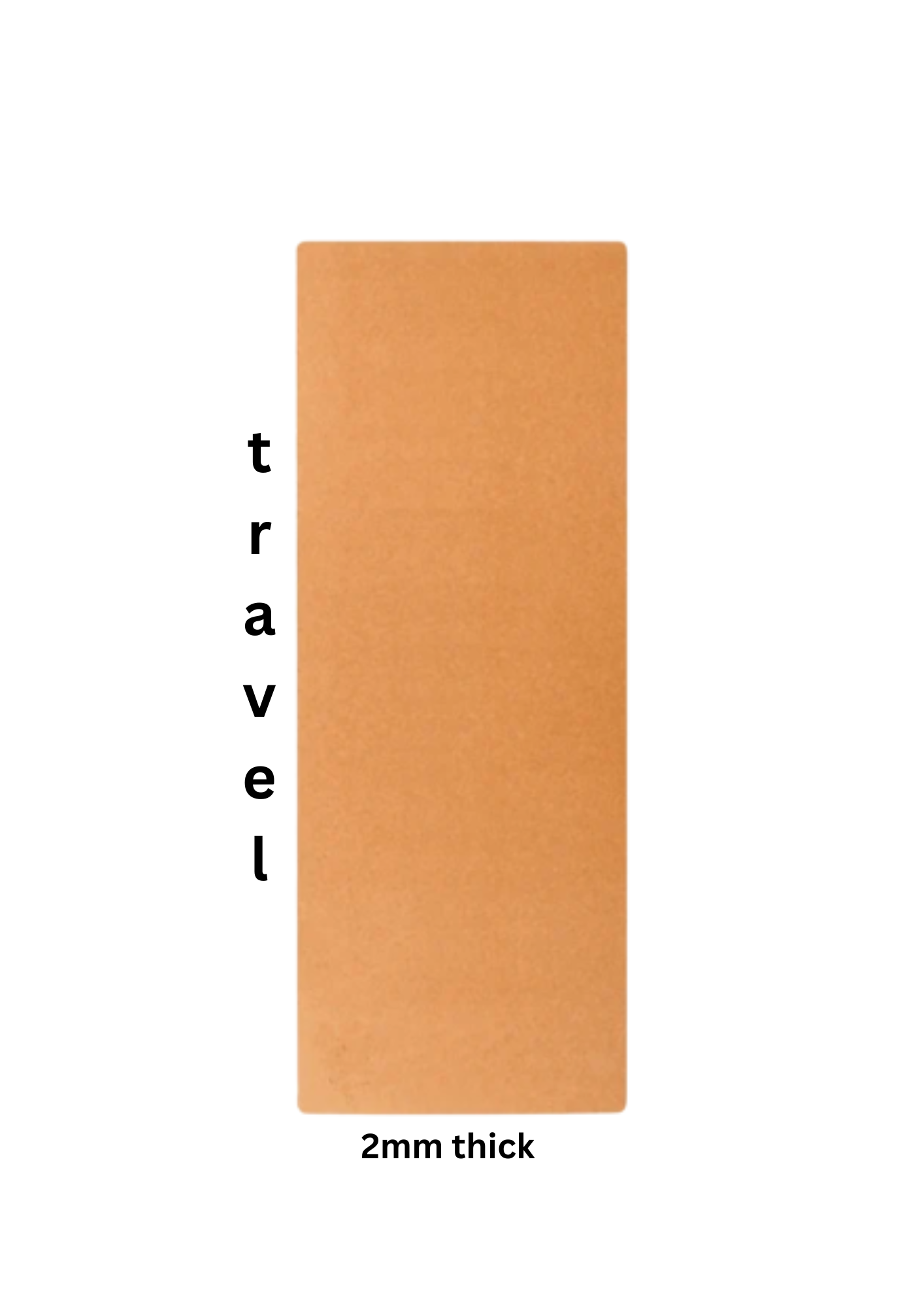 Travel Cork Yoga Mat with Rubber Back | Plain | 2 mm