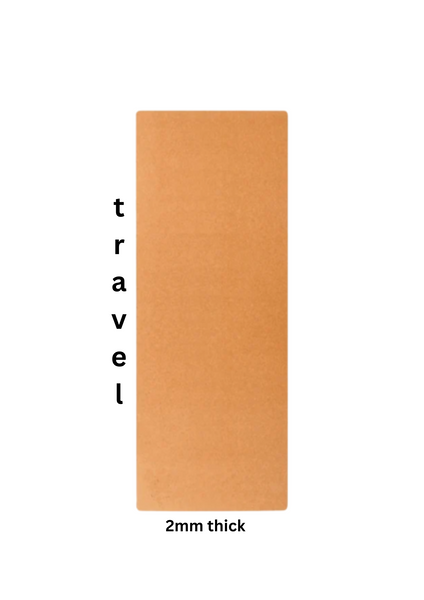 Travel Cork Yoga Mat with Rubber Back | Plain | 2 mm